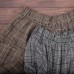 Fall  retro large size warm knitted brown plaid Harlan bloomers