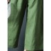 Original design cotton and linen pants retro elastic waist wide-leg pants