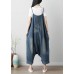 Denim Blue Women Casual Loose Jumpsuit