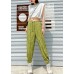 Women's casual trousers summer green thin section loose  thin harem beam feet pants