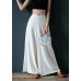 Cotton trousers literary loose loose elastic waist wide leg pants