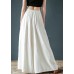 Cotton trousers literary loose loose elastic waist wide leg pants