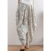 Original linen hanging dyed harem pants women loose large size wide legs